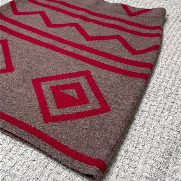 Toad & Co. Heartfelt Sweater Skirt Merino Wool Stripes & Diamonds Size Small - Picture 3 of 15